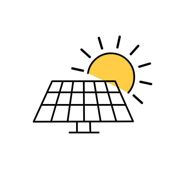 icône de panneaux photovoltaïques