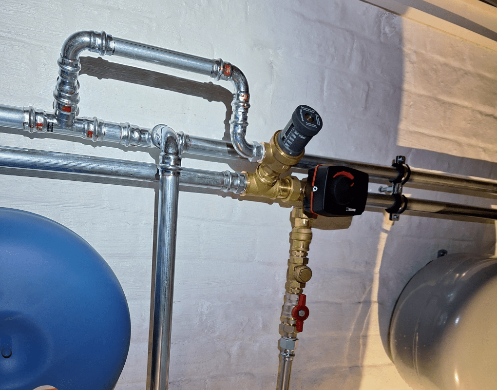 installation de chauffage pour pompe à chaleur